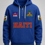 World Cup 2026 Haiti Waffle Quarter Zip Hoodie