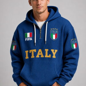 world cup 2026 italy waffle quarter zip hoodie1