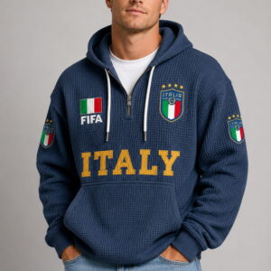 world cup 2026 italy waffle quarter zip hoodie2