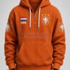 world cup 2026 netherlands waffle quarter zip hoodie