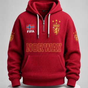 world cup 2026 norway waffle quarter zip hoodie