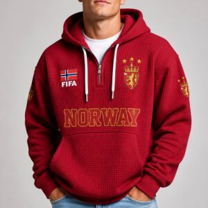 world cup 2026 norway waffle quarter zip hoodie1