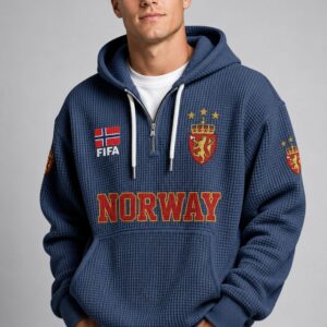world cup 2026 norway waffle quarter zip hoodie2