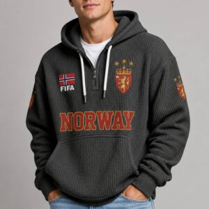 world cup 2026 norway waffle quarter zip hoodie3