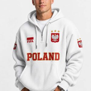 world cup 2026 poland waffle quarter zip hoodie1