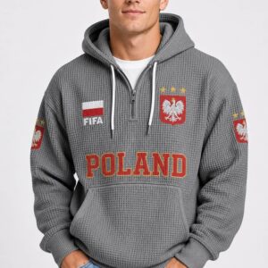 world cup 2026 poland waffle quarter zip hoodie2
