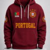 world cup 2026 portugal waffle quarter zip hoodie