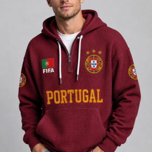 world cup 2026 portugal waffle quarter zip hoodie1