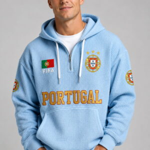 world cup 2026 portugal waffle quarter zip hoodie3