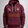 world cup 2026 qatar waffle quarter zip hoodie