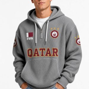 world cup 2026 qatar waffle quarter zip hoodie2