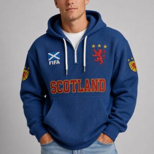 world cup 2026 scotland waffle quarter zip hoodie1