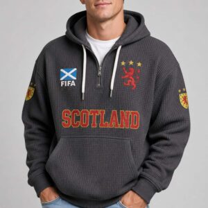 world cup 2026 scotland waffle quarter zip hoodie2