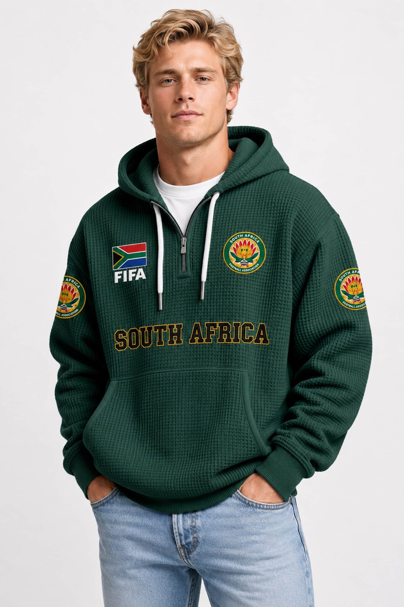 world cup 2026 south africa waffle quarter zip hoodie1