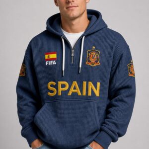 world cup 2026 spain waffle quarter zip hoodie2