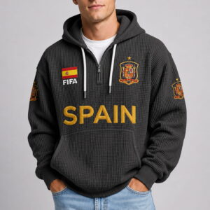 world cup 2026 spain waffle quarter zip hoodie3