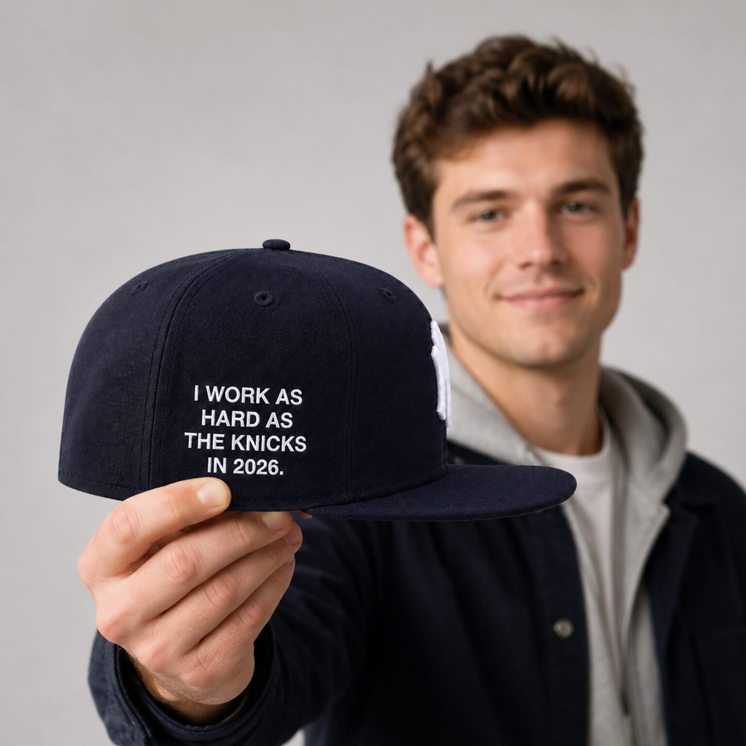yankees i work as hard as the knicks in 2026 hat3