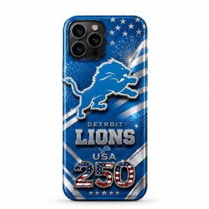 detroit lions usa 250th national pride game phone case