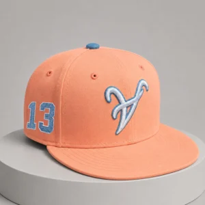 ronald acuna jr 13 braves upside down peach hat1