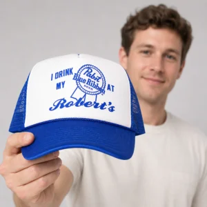 benicio del toro i drink my at roberts trucker hat2