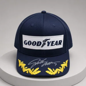 justin allgaier signed goodyear hat