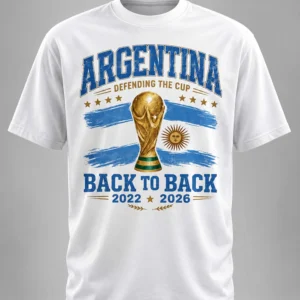 argentina fifa world cup defending the cup back to back 2022 2026 shirt