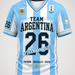 argentina world cup 26 champions v neck shirt