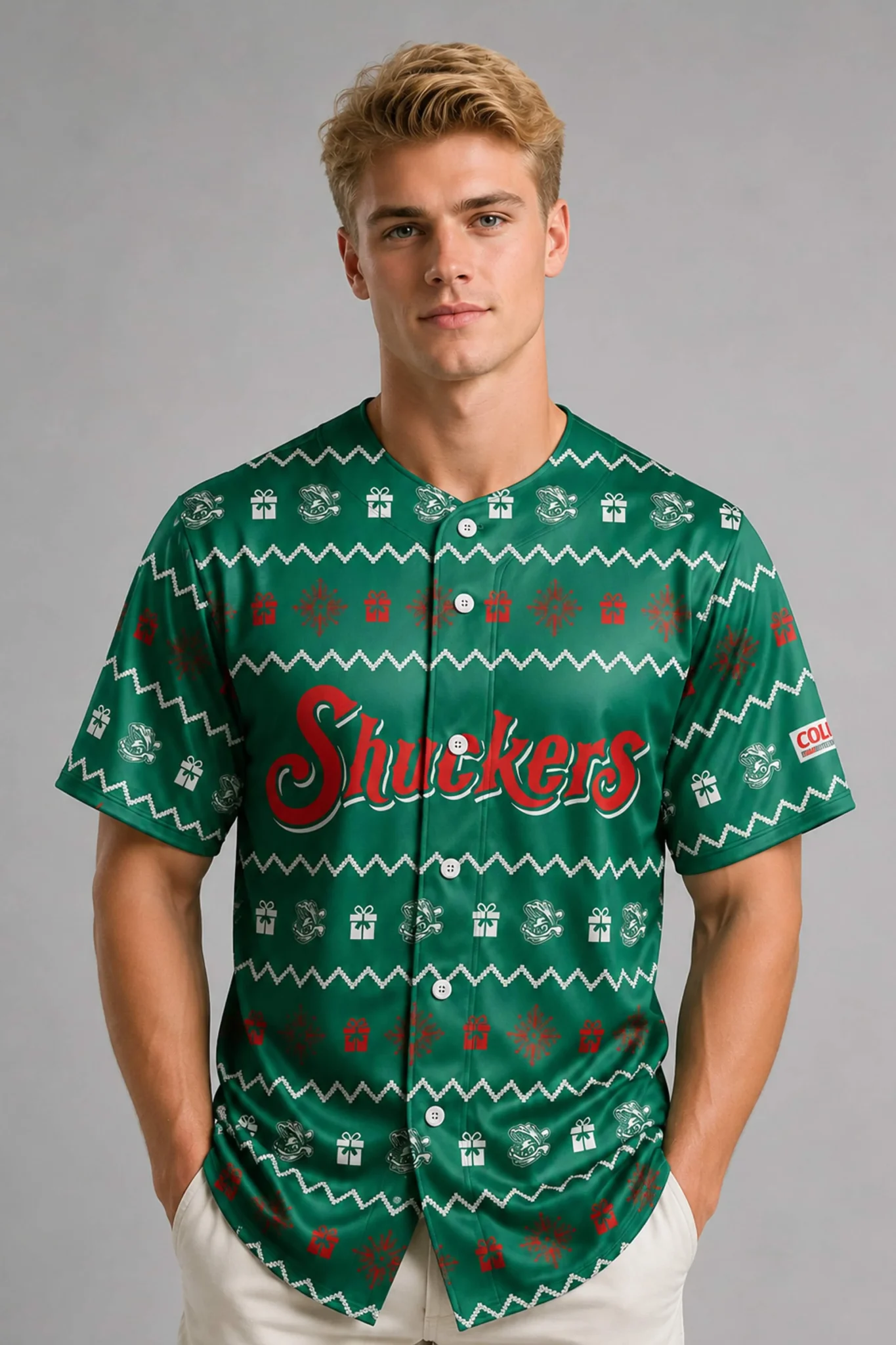 biloxi shuckers 2026 christmas in july baseball jersey2