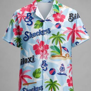 biloxi shuckers christmas in july 2026 hawaiian shirt