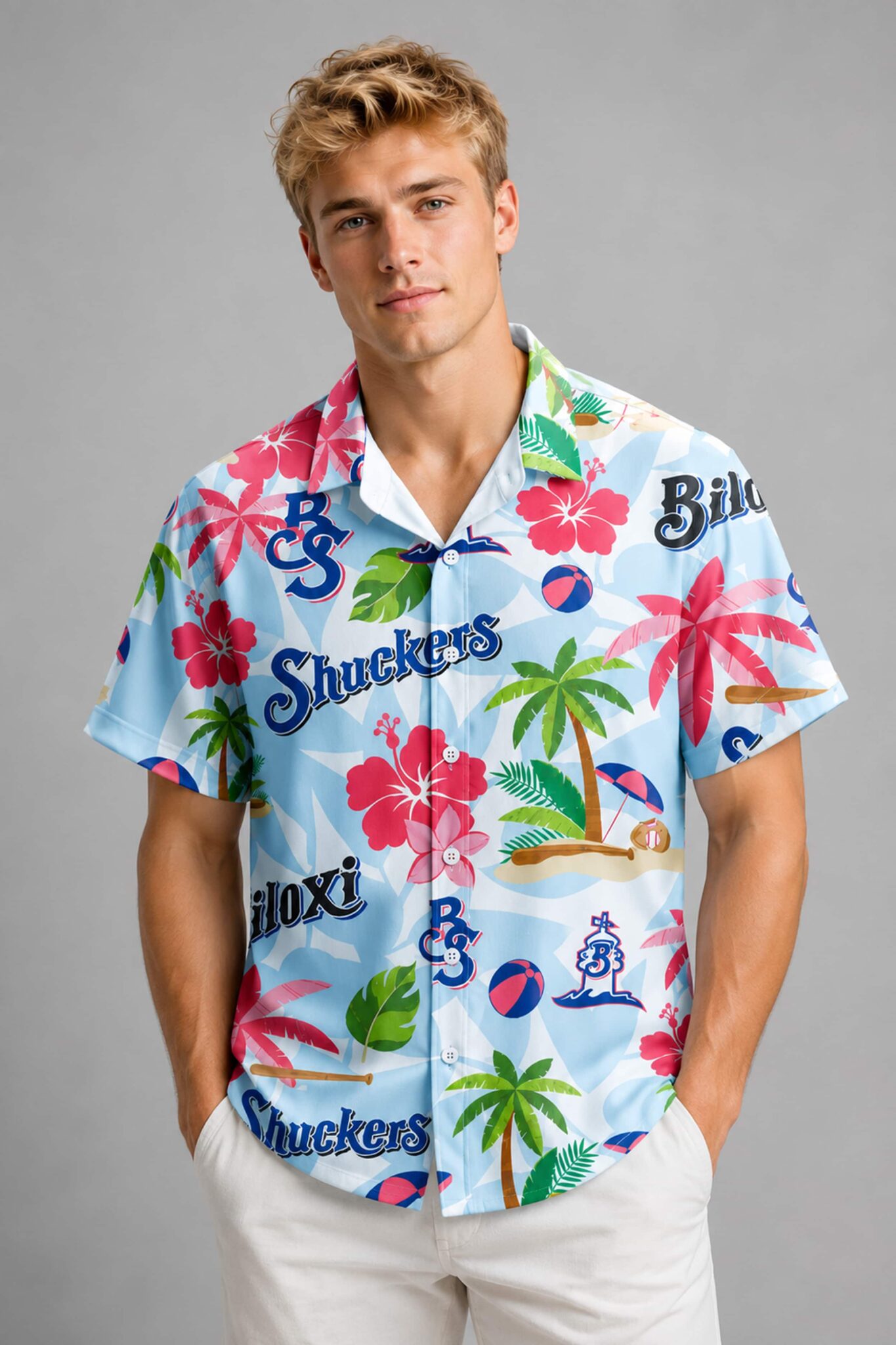 biloxi shuckers christmas in july 2026 hawaiian shirt2