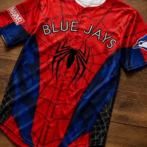 blue jays x spider man brand new day 2026 baseball jersey2