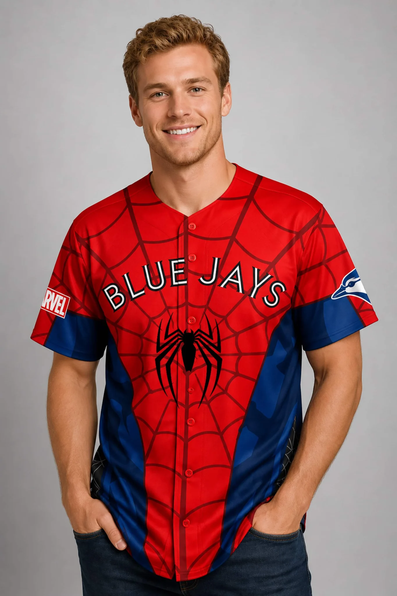 blue jays x spider man brand new day 2026 baseball jersey3