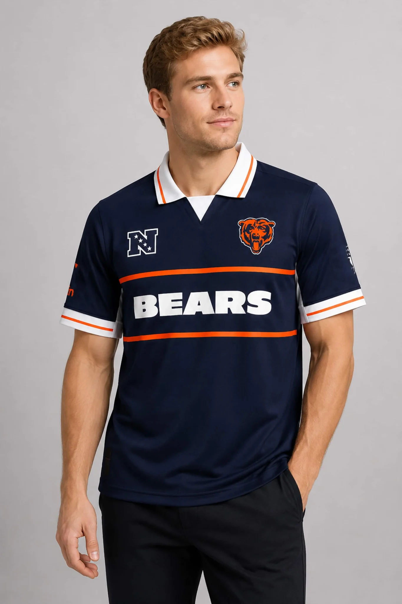 chicago bears football collared fan top 2026 jersey2