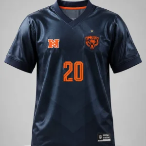 chicago bears football v neck fan top 2026 jersey