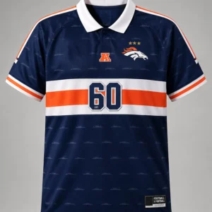 denver broncos football collared fan top 2026 jersey