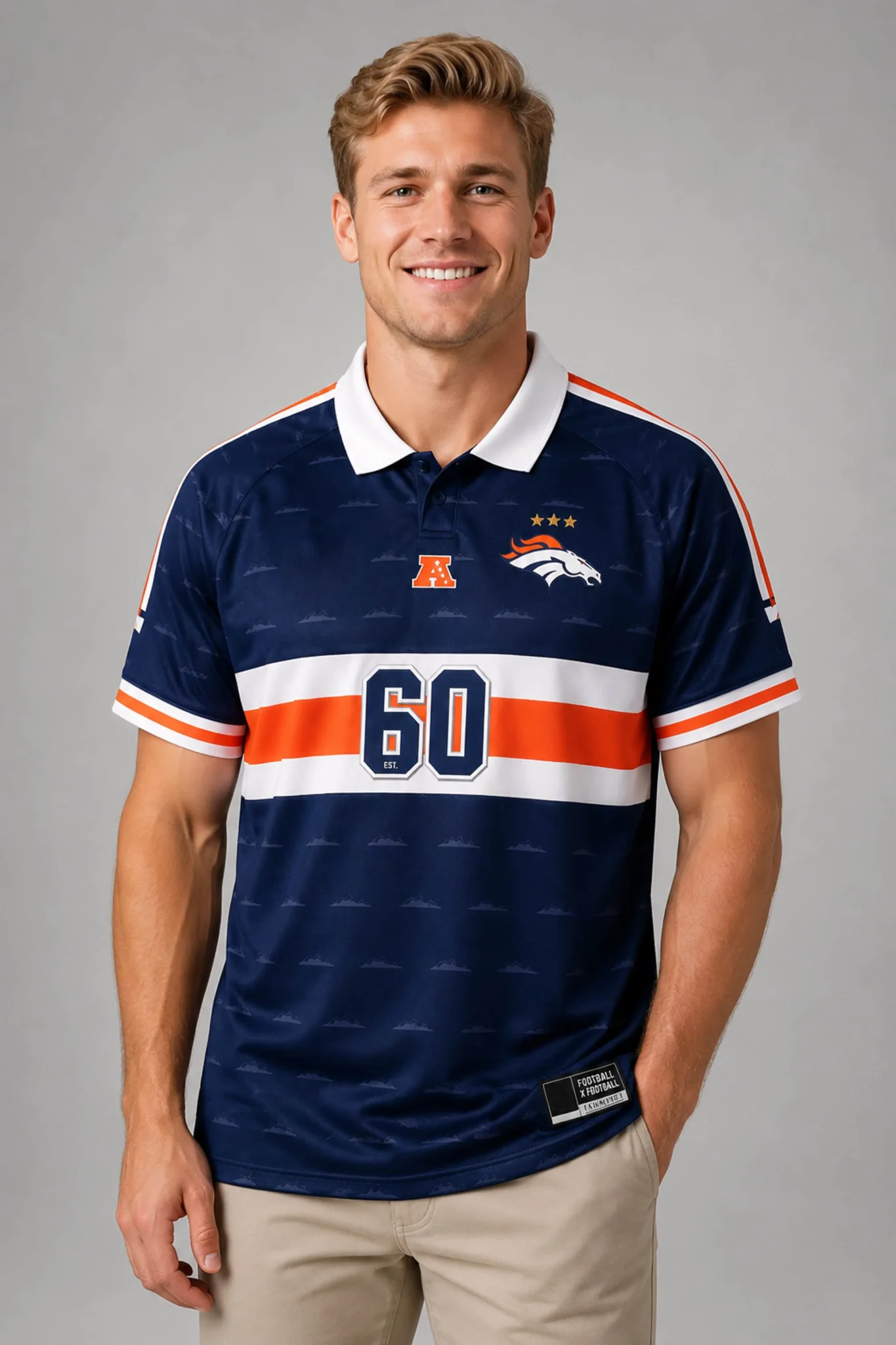 denver broncos football collared fan top 2026 jersey1