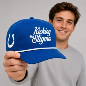 kalen jackson colts kicking the stigma hat2