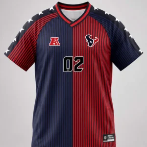 houston texans football v neck fan top 2026 jersey
