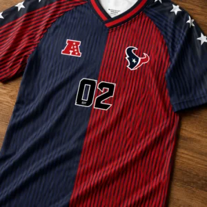 houston texans football v neck fan top 2026 jersey3