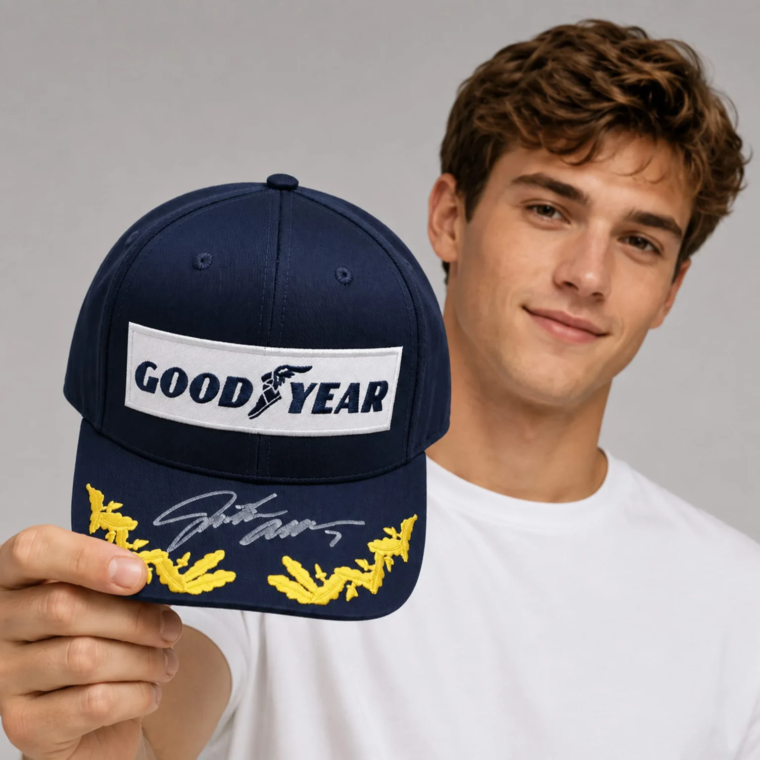 justin allgaier signed goodyear hat2