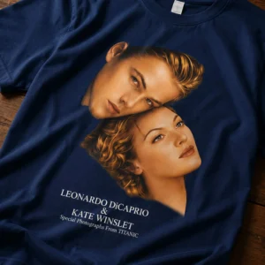 leonardo dicaprio & kate winslet special photographs from titanic shirt1