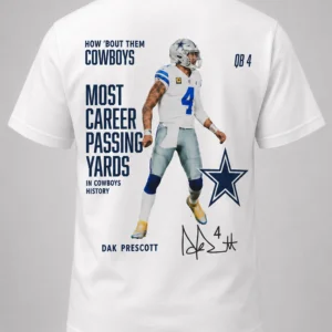 most career passing yards dallas cowboys shirt2