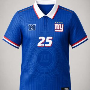 new york giants football x football collared fan top jersey