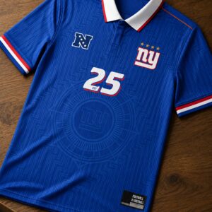 new york giants football x football collared fan top jersey3