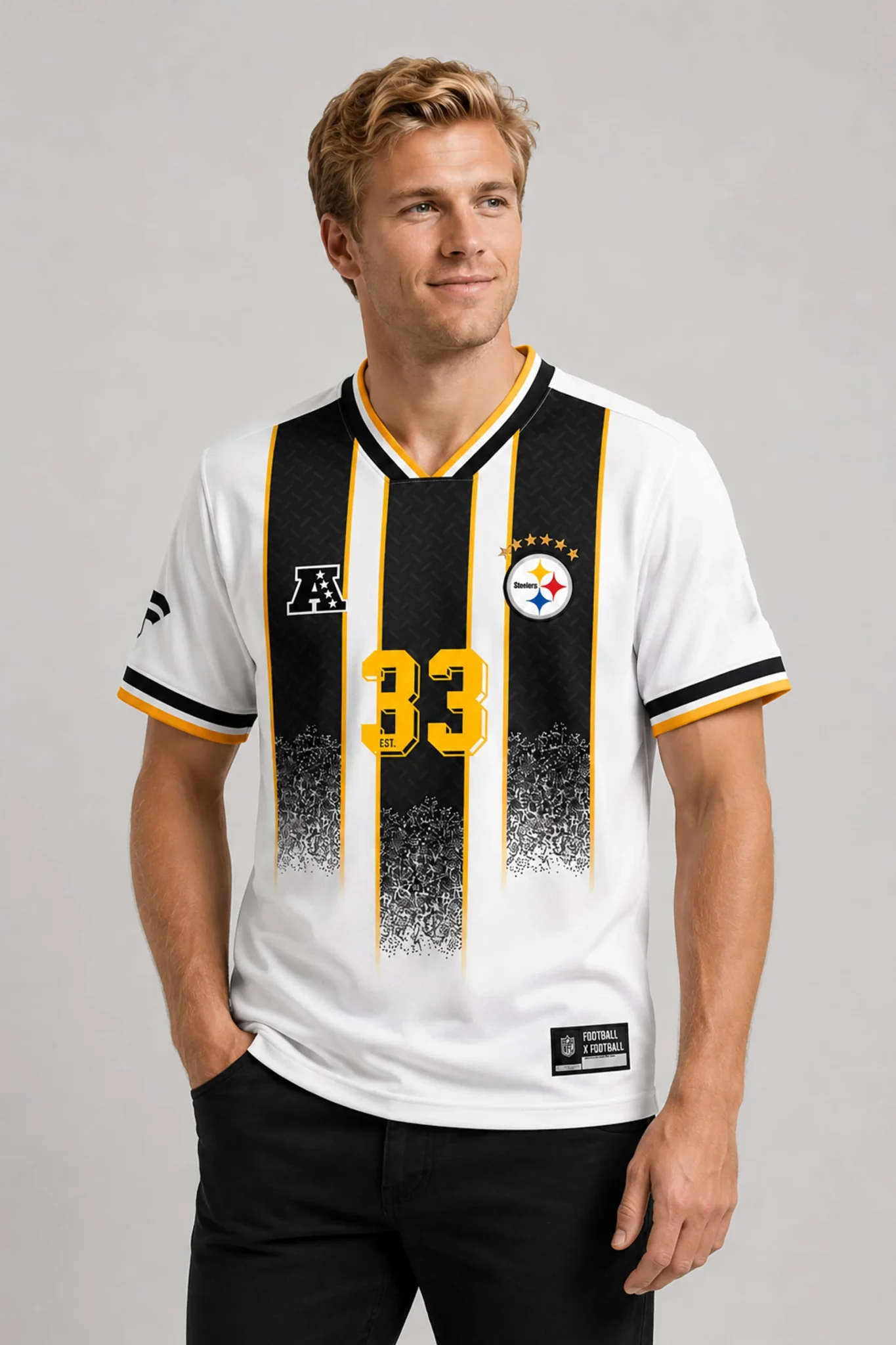 pittsburgh steelers football v neck fan top 2026 jersey1