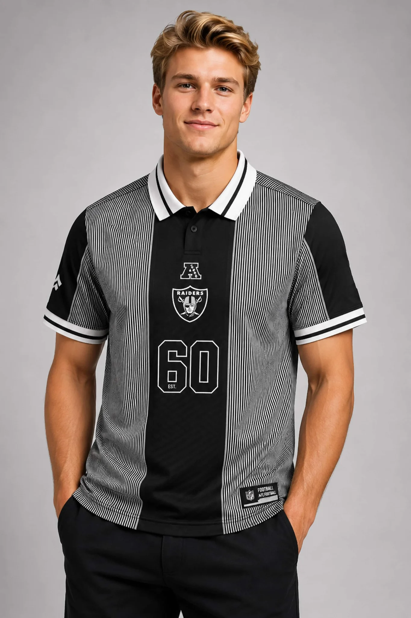 raiders football collared fan top 2026 jersey3