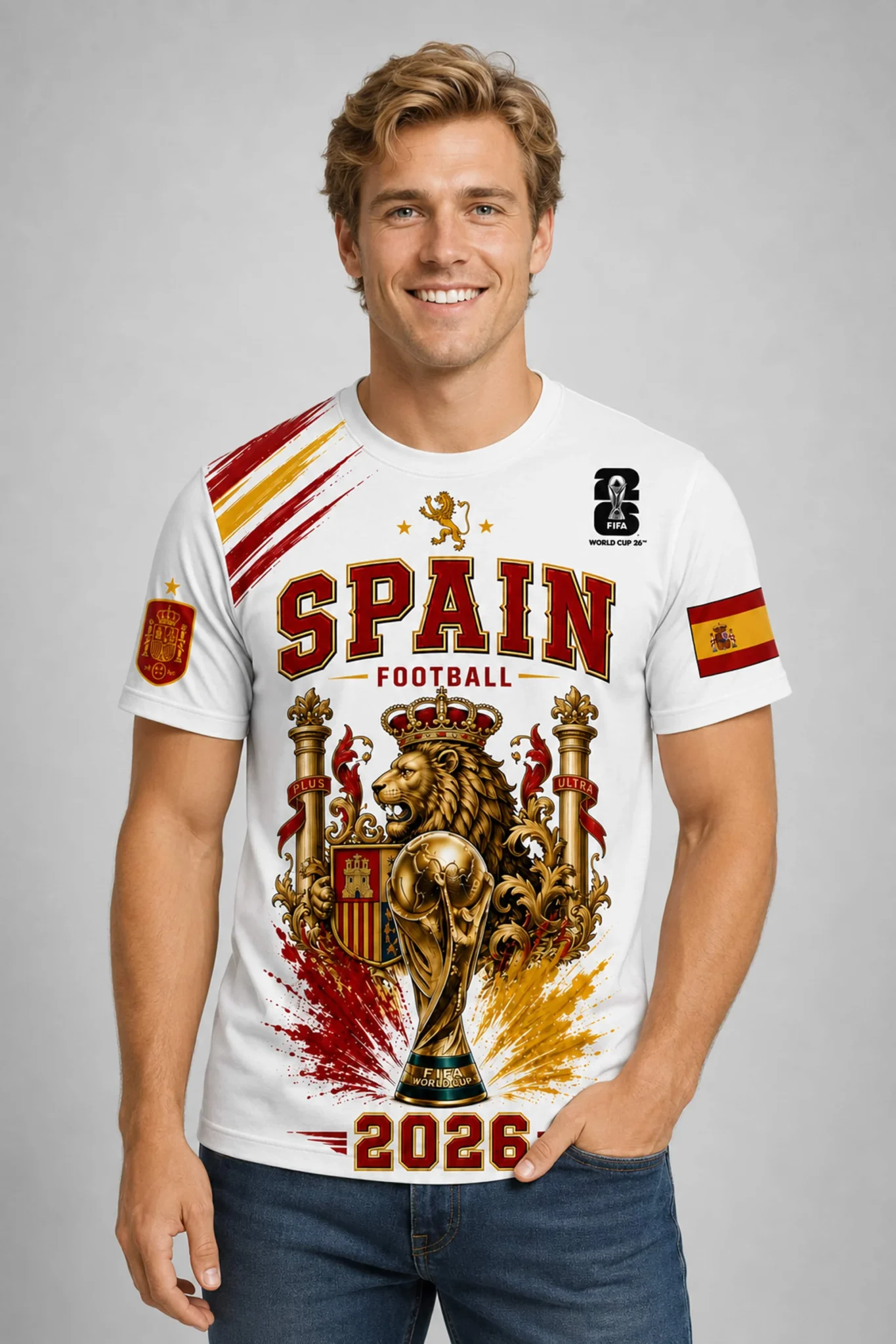 spain la roja fifa world cup 2026 champion football shirt2