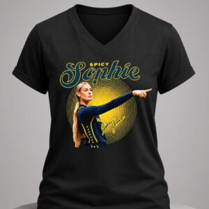 spicy sophie basketball point god printed v neck shirt1