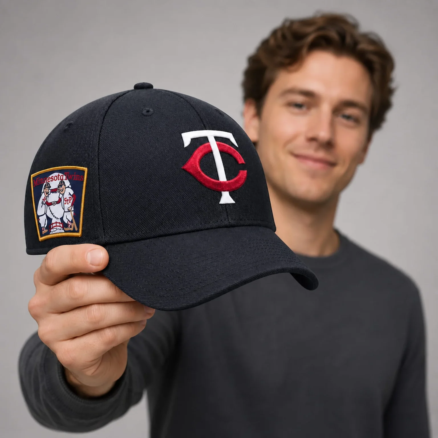 twins navy 2026 field of dreams club structured adjustable hat2