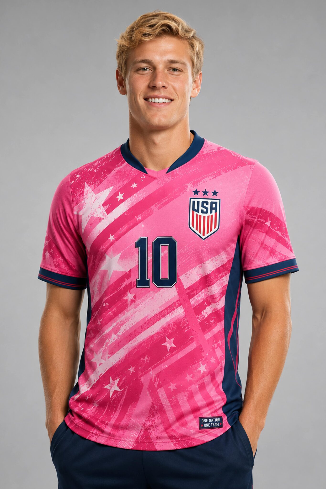 usa soccer team pink stars and stripes fifa world cup 2026 jersey2